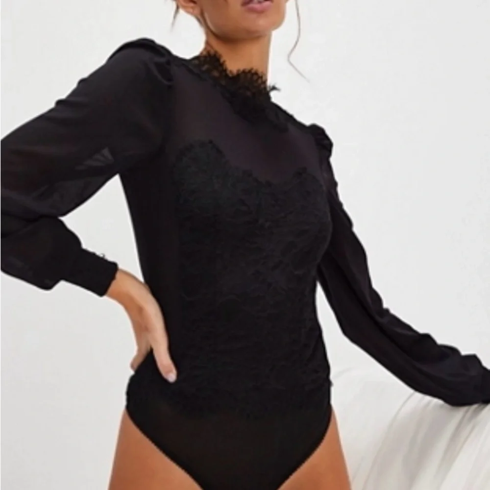 Free People Sweet Nothings Long‎ Sleeve Bodysuit